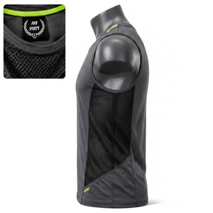 Débardeur de sport pour homme à capuche, col rond, en polyester écologique, anti-humidité, léger, respirant, coupe flexible, pour l'entraînement - Product Image 6