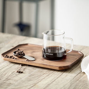 Natural House Premium Quality Stackable Octagon <b>Black</b> Walnut Wooden Organizer Storage Serving Tray for Food Snack or Jewelry - Product Image 5