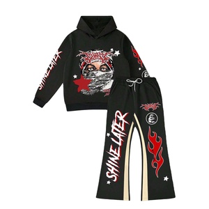 Ensemble de survêtement homme personnalisé vêtements de gym deux pièces tenue de jogging combinaison d'entraînement vêtements de sport vêtements de fitness course veste à glissière pantalon - Product Image 1