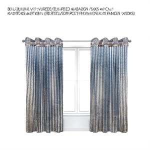 Cortinas Modernas Opacas de Poliéster con Pliegues/Bordados de 4x7 Pies para Hotel/Oficina/Hogar con Ganchos - Product Image 2
