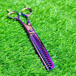 Ciseaux à effiler incurvés professionnels pour salons de coiffure, pour coupes de précision et outils de coiffure avancés - Product Image 1
