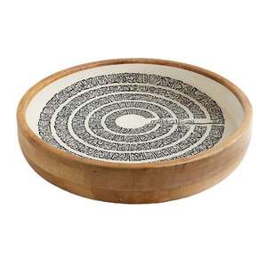 Bol en bois de manguier fait main, décoratif, imprimé en émail, pour le Ramadan, offre unique - Product Image 6