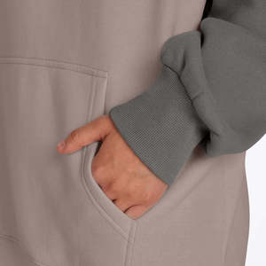 เสื้อฮู้ดผู้หญิงผ้าฟลีซผสมคอตตอนเนื้อนุ่ม มีกระเป๋าจิงโจ้ สวมใส่สบายๆ ในฤดูหนาว ทรงหลวม ใส่ได้ทุกวัน มีโลโก้ด้านหน้า สามารถสั่งทำได้ - Product Image 5