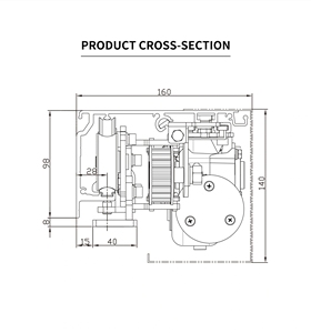 DSL-800 di vendita calda telaio in alluminio commerciale automatico porta scorrevole operatore Standard europeo con certificazione TUV - Product Image 6