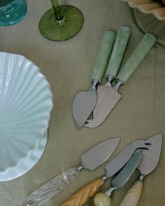 New Arrival Premium Quality Modern Style Cheese Set Promotion Stainless Steel Cheese Cutting <b>Tools</b> Resin Handle Custom <b>Box</b> - Product Image 2