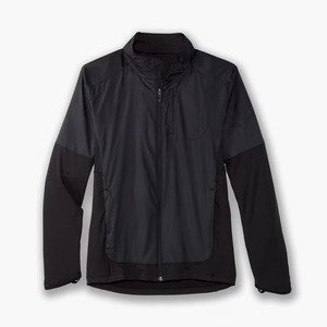 Men's Black Windproof Zipper <b>Jacket</b> Stand Collar Polyester Outerwear for Autumn Outdoor Use - Product Image 1