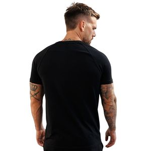 T-shirt de sport noir pour homme, manches courtes, respirant, léger, pour la course à pied, la remise en forme, la salle de sport, l'entraînement, imprimé - Product Image 6