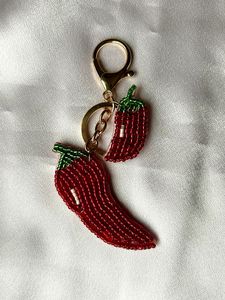 Colorful Floral Embroidery Beaded <b>Keychain</b> Handmade for Purse Charms Backpack Decorations and Key Ring Accessories - Product Image 6