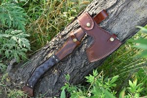 Hacha Vikinga de Acero Inoxidable de Grado Industrial Hecha a Mano Personalizada 2026 con Mango de Madera de Acero al Carbono para Camping y Cortar Pizza, 3 Años de Garantía - Product Image 2