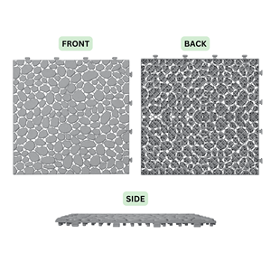 12 X 12 Inch Gray <b>Interlocking</b> Deck <b>Tiles</b> Waterproof Outdoor All-Weather Anti-Slip Plastic <b>Flooring</b> for Bathroom Shower Porch - Product Image 3