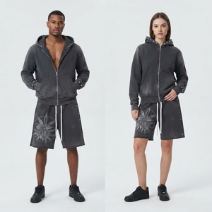 Conjunto Deportivo Personalizado para Hombre, Corte Regular, Transpirable, Ecológico, Ligero, 100% Algodón, Lavado Ácido, Sudadera con Capucha Estilo Urbano - Product Image 2