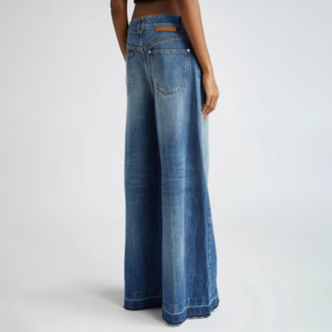 Pantalones Vaqueros de Mezclilla para Mujer, Corte Relajado, Tela Vaquera Lavada, Material Duradero, Cintura Cómoda, Ropa Casual para el Día a Día, OEM - Product Image 2