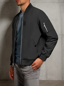 Fashion Flight Casual Polyester Designer <b>Wind</b> <b>Breaker</b> Men Bomber Jacket with Zipper - Product Image 5