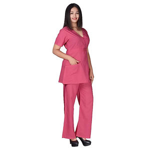 Tenues médicales personnalisées : Blouse d'infirmière à manches courtes, pantalon de jogging, ensemble de tenues de spa extensibles et ajustées pour infirmières - Product Image 3