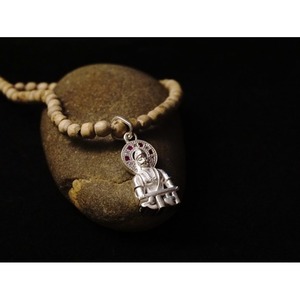 Collar con Colgante de Hanuman en Plata de Ley 925, 4.50g, Joyería Religiosa Hecha a Mano, 4cm, Regalo Espiritual Hindú - Product Image 1