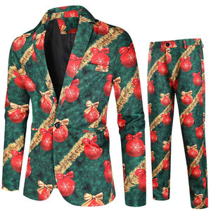 Costume de mariage 2 pièces slim de haute qualité, respirant et imperméable, avec veste et pantalon sublimés pour homme – Ensemble complet - Product Image 2