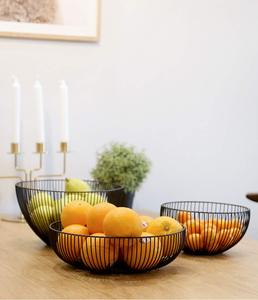 Panier à fruits en fil métallique pour le pain, les collations, les articles ménagers, rangement pour la cuisine et le salon, bol à fruits, porte-légumes - Product Image 2