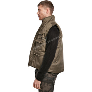 เสื้อกั๊กผ้าแคนวาสคอตตอน 100% ไซส์ใหญ่ ขายส่ง มีกระเป๋าหลายช่อง รับสกรีนโลโก้ เสื้อกั๊กแขนกุดสำหรับกิจกรรมกลางแจ้ง ล่าสัตว์ ตกปลา - Product Image 2