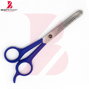 กรรไกรซอยผมด้ามพลาสติกสีน้ำเงินพรีเมียม ใบมีดสแตนเลสความแม่นยำสูง บริการ OEM สำหรับร้านทำผมและร้านตัดผม - Product Image 6