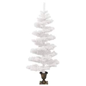 Árbol de Navidad Mediano con Diseño en Espiral, PVC Blanco y Acero, Diseño Elegante para Decoraciones Festivas - Product Image 4
