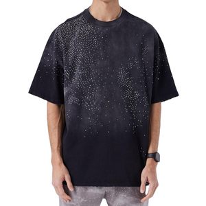 เสื้อผู้ชายคุณภาพสูง ผ้าฝ้ายถัก 100% น้ำหนัก 280gsm ระบายอากาศได้ดี แห้งเร็ว สไตล์ลำลอง คอกลมทรงโอเวอร์ไซส์ สตรีทแวร์ รับผลิตแบบ OEM - Product Image 3