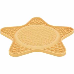 Tapete de Silicona para Mascotas Lick'n'Snack de 23.5 cm, Amarillo, para Perros y Gatos - Product Image 1