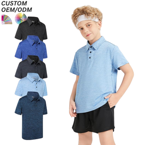 Conjuntos de Ropa Casual de Verano para Niños, de Secado Rápido y Transpirables, con Cierre de Pullover, de Poliéster/Algodón, Camiseta Polo y Pantalones Cortos para Niños y Niñas - Product Image 4