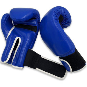 Gants de boxe d'entraînement en cuir marron Econex Sports avec fermeture et sangle de poignet réglable pour adultes - Product Image 2