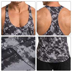 Wholesale <b>Men</b> Printed Tank Top 100% Cotton Polyester Breathable <b>Singlet</b> <b>Men</b> Gym Wear Racerback Top <b>Men</b> Workout Wear Vest Top - Product Image 6