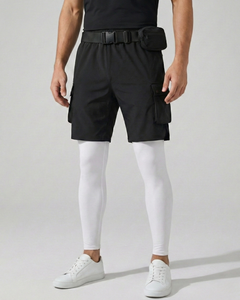 Pantalones Cortos Deportivos 2 en 1 Wida para Hombre, Leggings para Gimnasio, Entrenamiento, Correr, con Capa Interior de Compresión, Se Aceptan OEM y ODM - Product Image 1