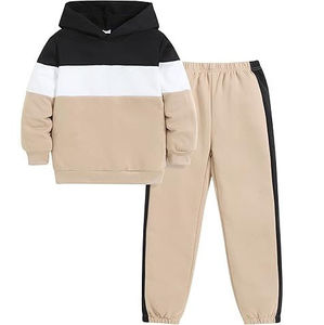 Conjuntos Deportivos de Verano para Niños, con Logotipo Personalizado, de Algodón, para Niñas, Casuales, de 2 Piezas, Sudadera con Capucha, Traje Deportivo, Venta al Por Mayor, OEM, ODM - Product Image 6
