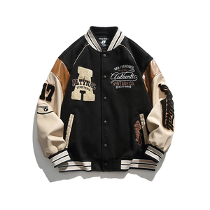 OEM Custom Manufacturer High Quality Varsity Jackets Made Wool Chenille Patch Embroidery <b>Camouflage</b> Argyle Paisley Stand - Product Image 4