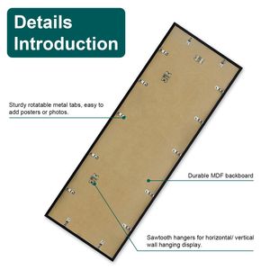 กรอบรูปติดผนังแบบใส 2 แพ็ค ขนาด 36.8x12.4 นิ้ว ทำจากอะคริลิกและแผ่น MDF สำหรับแสดงภาพถ่ายแบบพาโนรามา กรอบรูปสำหรับงานศิลปะ - Product Image 5