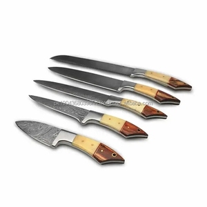 Ensemble de 6 couteaux de chef multifonctions en acier Damas écologiques, couteaux de cuisine professionnels - Product Image 3