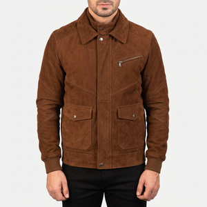 Vestes en daim en gros pour boutiques, logo personnalisé, vêtements en cuir véritable, collections saisonnières d'automne - Product Image 2