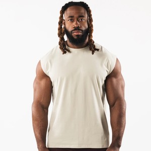 Cheap Custom <b>Logo</b> Muscle Fit Plain Men Tank Tops Sleeveless Workout 100% Cotton TankTop For Men - Product Image 1