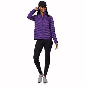 Chaqueta de plumón corta para mujer, estilo casual de invierno, talla grande, transpirable, con logo impreso DTF personalizado. - Product Image 4