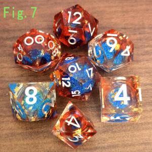 Jeu de dés en résine non toxique, dés polyédriques en résine écologiques pour jeux de rôle de table professionnels, accessoires de jeu en gros - Product Image 5