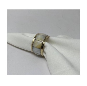 <b>Clear</b> Crystal Silver Customizable Modern Square Napkin Ring Durable Eco-Friendly Acrylic Napkin Holder for Wedding Hotel <b>Table</b> - Product Image 6