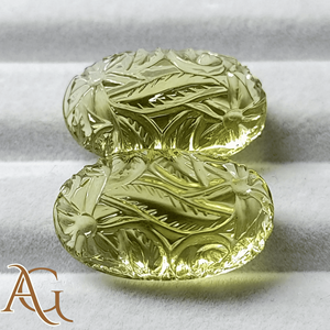 Cuarzo limón natural tallado en intaglio, piedra preciosa suelta, precio de fabricante al por mayor para la fabricación de joyas, calibrado. - Product Image 5