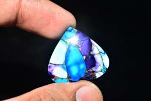 Rose violette Dahlia Cœur turquoise - Product Image 3