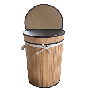 Cesto de Ropa Plegable Ecológico de Tela de Lino Marrón con Asas, Capacidad de 100L, para Lavandería y Almacenamiento en el Dormitorio - Product Image 4