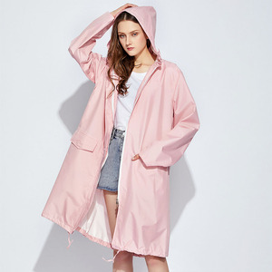 Impermeable OEM de Diseño Nuevo, Color Verde, Chaqueta Larga con Capucha para Hombre y Mujer, Personalizable - Product Image 3