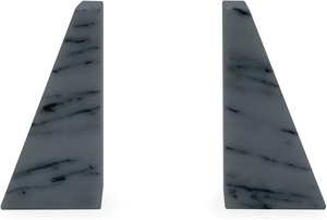 Marble Rectangle Bookends Set 2Pcs Stone <b>Book</b> Ends Irregular Pattern Decorative - Product Image 5