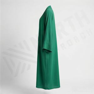 Conjunto de Dos Piezas de Abaya Moderna, Túnica Modesta, Burka, Color Personalizado, Vestido Musulmán Largo Abierto por Delante, Ropa Islámica de Poliéster V - Product Image 3