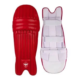 Màu Đỏ Cricket Batting Pads/Trọng Lượng Nhẹ Thoải Mái Cricket Pads Tùy Chỉnh Cricket Pad Với Logo Của Bạn Và Màu Sắc