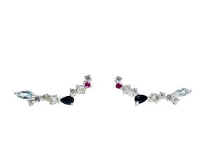 Boucles d'oreilles pendantes en argent sterling 925 plaqué or, style classique Gemvanity, cadeau pour mariage ou anniversaire, pour femmes - Product Image 3