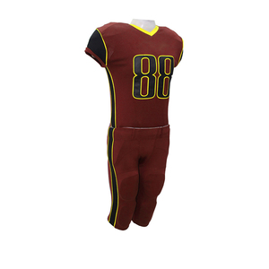 Ensemble d'uniformes de football américain pour hommes, personnalisés et sublimés, qualité supérieure, 100 % polyester, avec marquage personnalisé, très demandés - Product Image 4