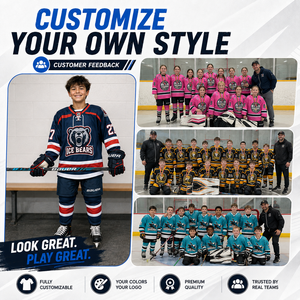 Maillot de hockey sur glace unisexe de haute qualité, respirant, personnalisable, vente en gros, hommes, femmes, OEM, sublimation, uniforme de hockey sur glace - Product Image 4