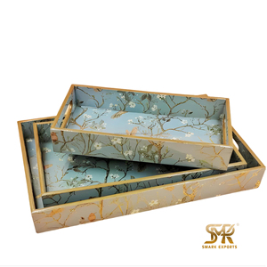 Plateaux en bois et MDF faits à la main de qualité supérieure Mina Export, sur mesure, pour un style vintage unique, pour la maison, la cuisine et le service des aliments - Product Image 2